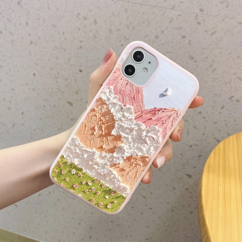 

Mountain Graphic Phone Case, Pink