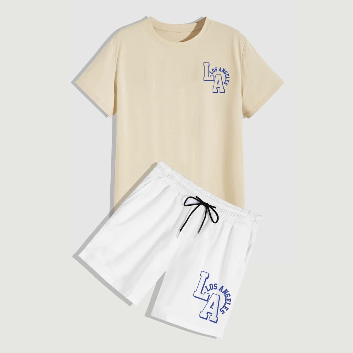 

Guys Letter Tee & Drawstring Shorts, Multicolor