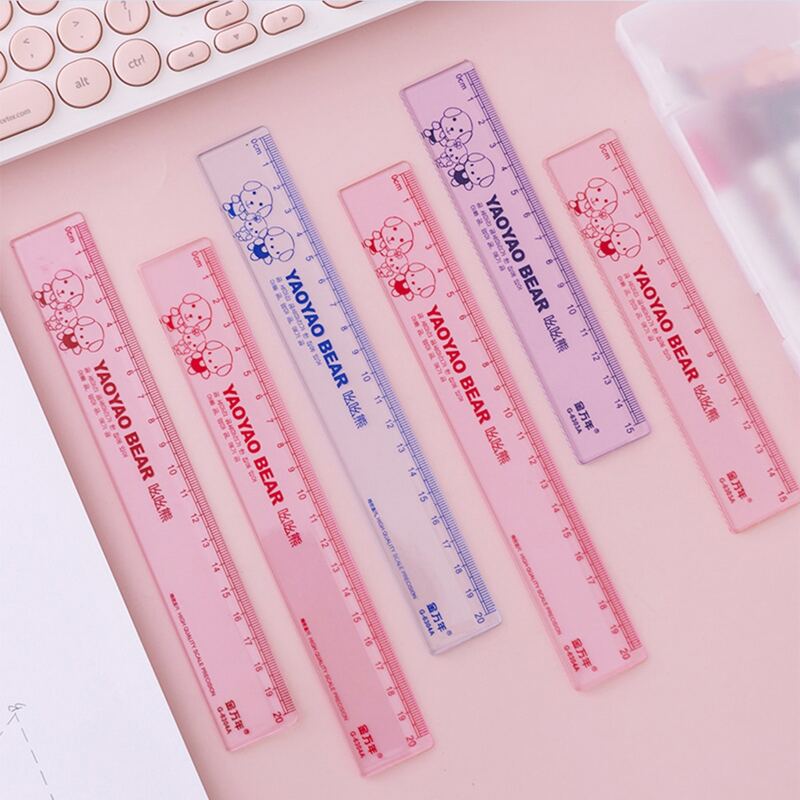 

2pcs Cartoon Graphic Random Size Ruler, Multicolor