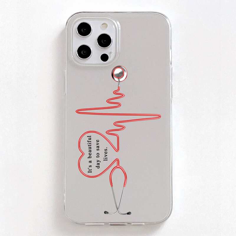 

Slogan Graphic Phone Case, Clear