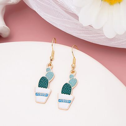 Cactus Drop Earrings
