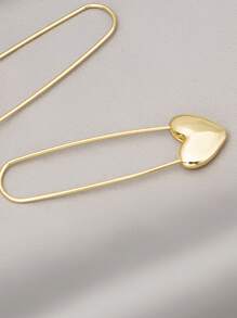 Aretes con decoración de corazones para el Día de San Valentín - Amarillo Oro - Ver 4