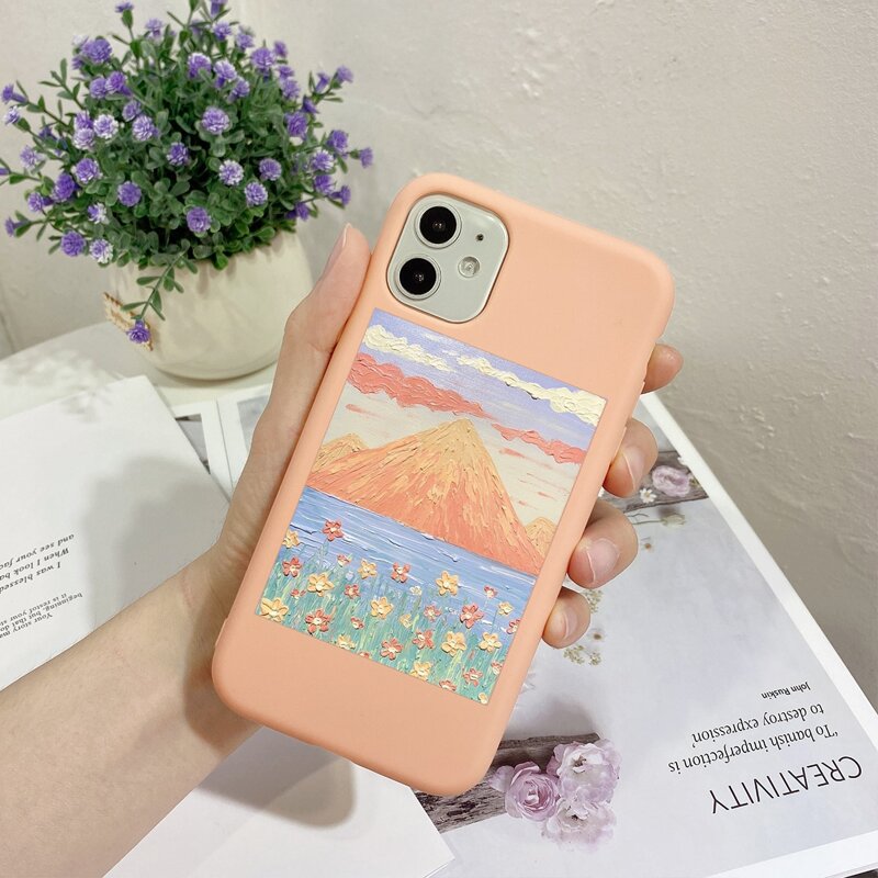 

Mountain Graphic Phone Case, Orange