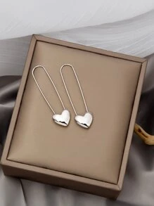 Hoa tai trang trí hình trái tim Valentine - Bạc - Xem 1