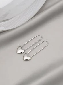 Hoa tai trang trí hình trái tim Valentine - Bạc - Xem 2