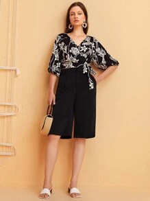 SHEIN Solid Bermuda Shorts - Black - View 4