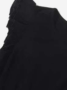 SHEIN Girls Allover Print Ruffle Trim Dress - Multicolor - View 3