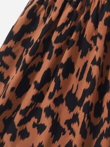 SHEIN Girls Allover Print Ruffle Trim Dress - Multicolor - View 4