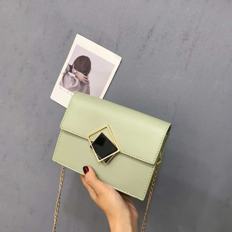 

Flap Chain Crossbody Bag, Green
