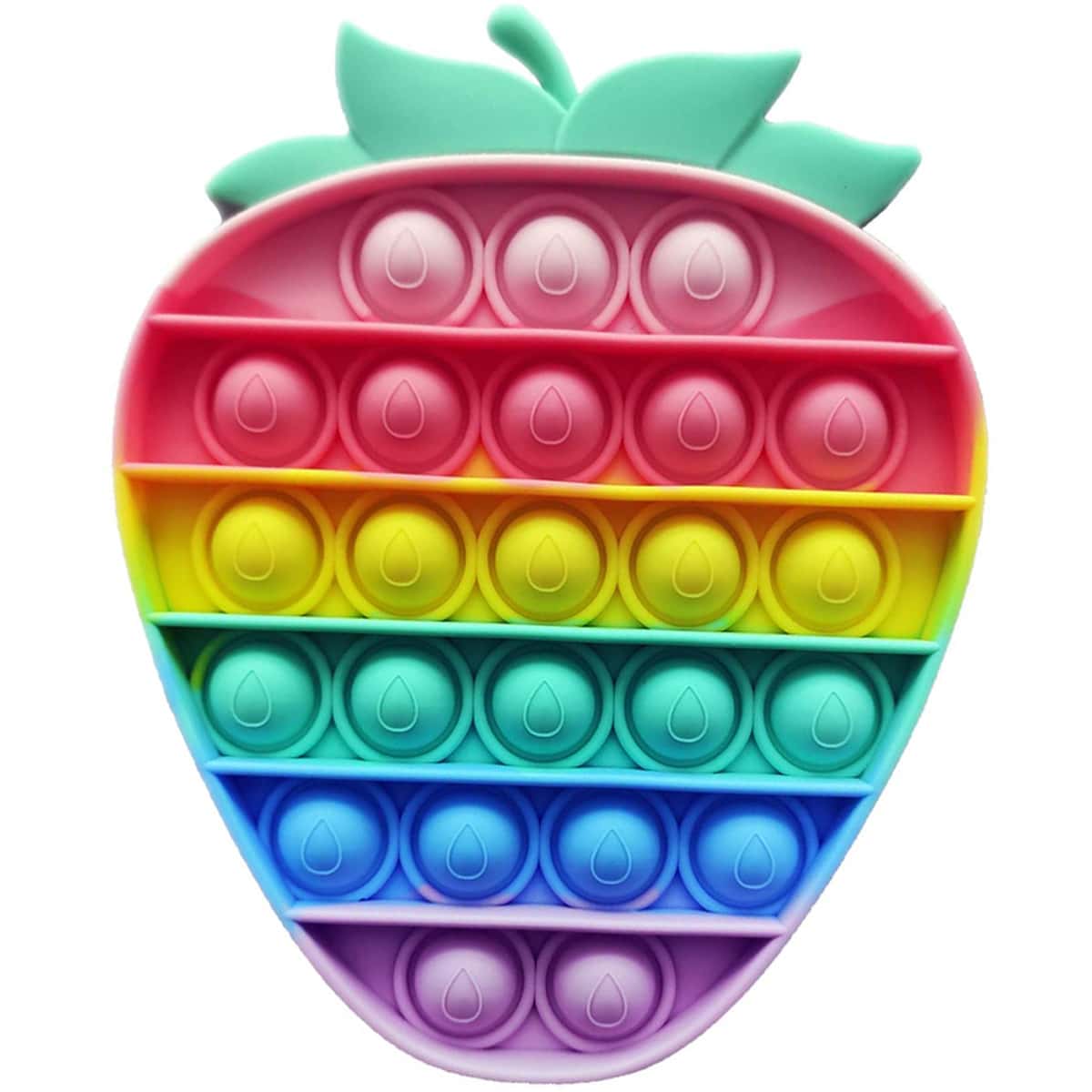

1pc Strawberry Shaped Push Bubble Toy, Multicolor