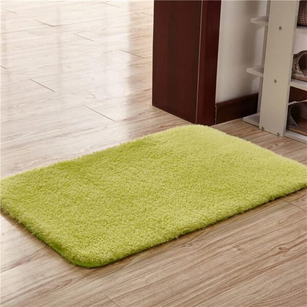 

Solid Color Plush Door Mat, Green