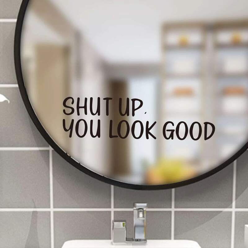 

Slogan Graphic Wall Sticker, Black