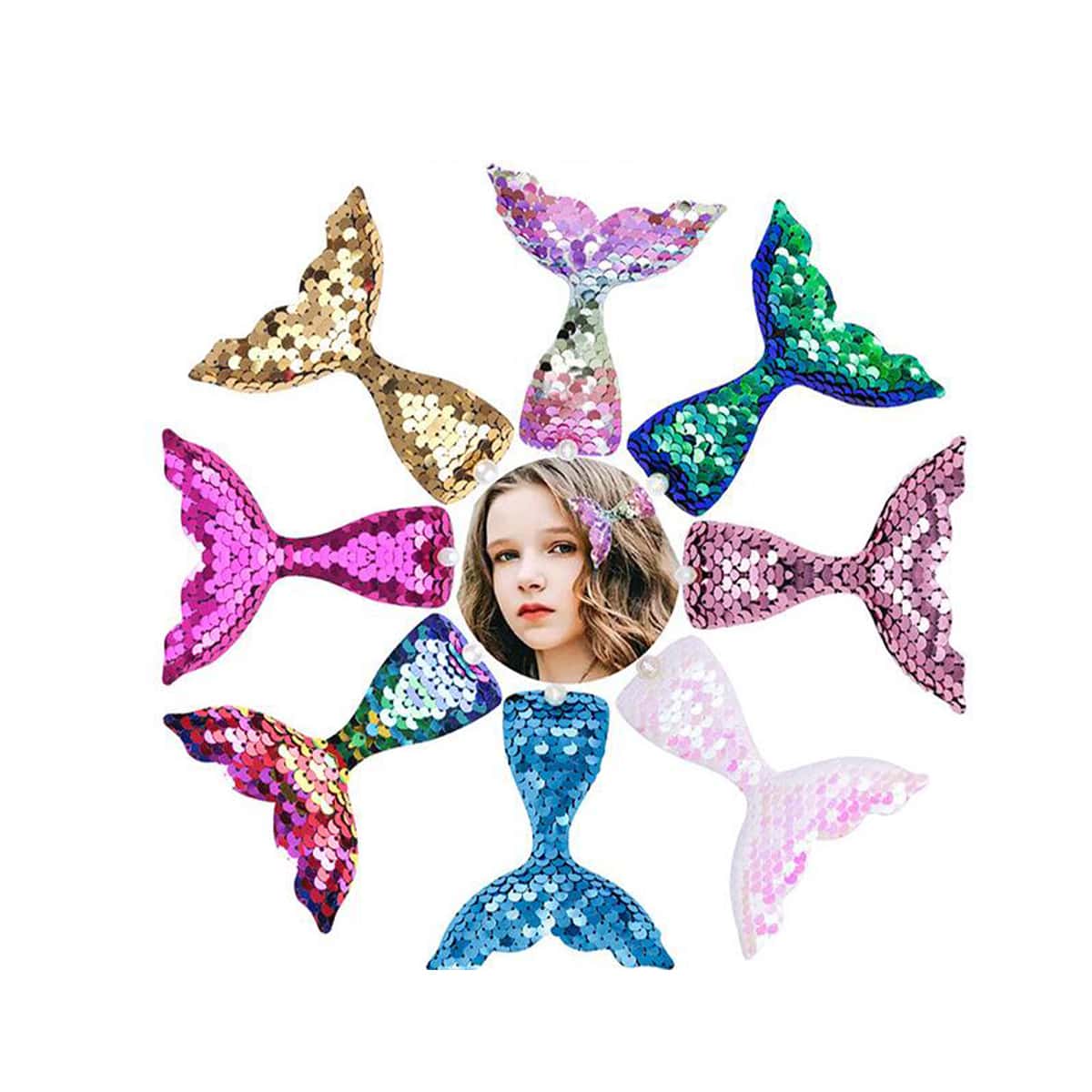 

1pc Random Sequin Hair Clip, Multicolor