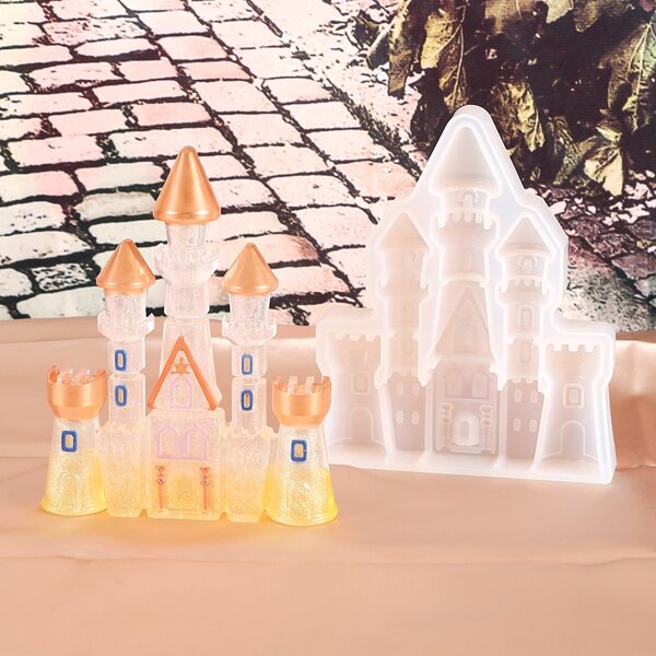 

1pc Castle Shaped DIY Epoxy Mold, White