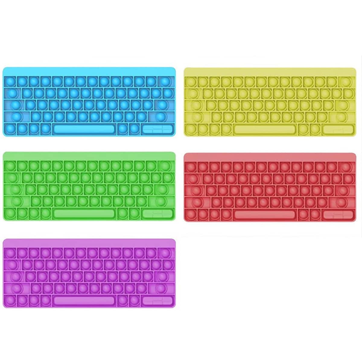 

1pc Random Color Keyboard Push Bubble Toy, Multicolor