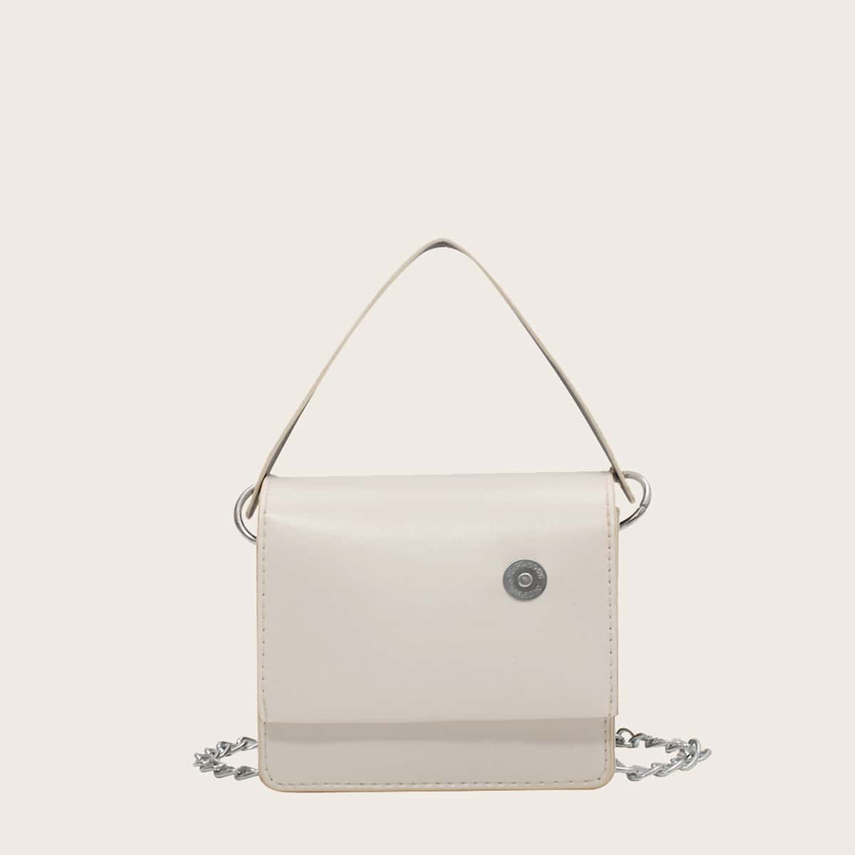 

Mini Square Bag, White
