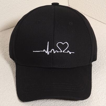 Heart Embroidered Baseball Cap