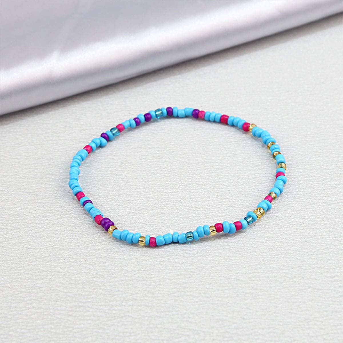 

2pcs Random Colorful Beaded Bracelet, Multicolor