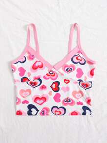 Heart Print Cami Top