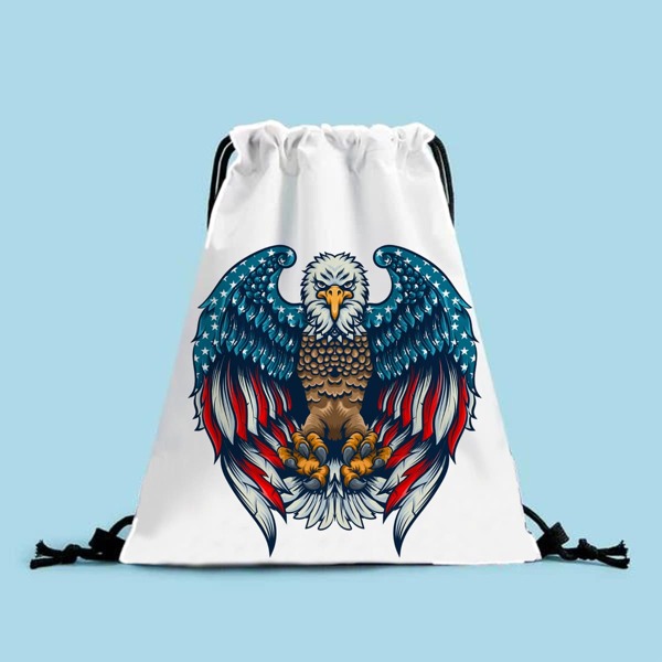 

Eagle Graphic Drawstring Backpack, Multicolor