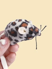 1入組豹紋印花鼠標逗貓棒玩具 - 彩色 - 查看 3