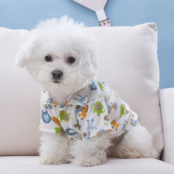 

Cartoon Graphic Pet Shirt, Multicolor