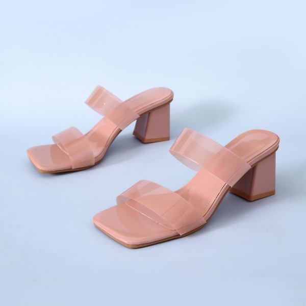 

Minimalist Chunky Sandal Mules, Pink