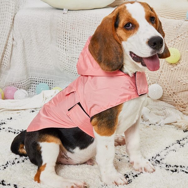 

Solid Color Pet Raincoat, Pink