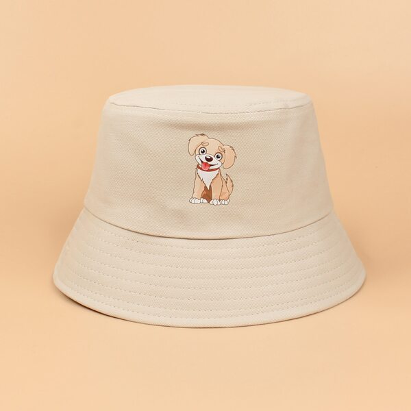 

Cartoon Graphic Bucket Hat, Beige