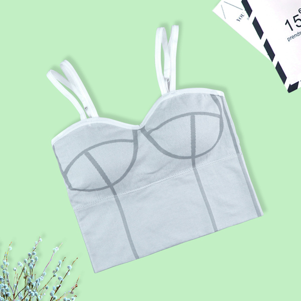 

Girls Graphic Print Cami Bralette, Light grey