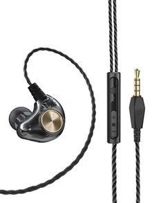 3.5毫米插頭有線耳機 - 黑色 - 查看 2