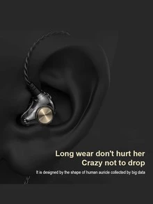 3.5毫米插頭有線耳機 - 黑色 - 查看 4