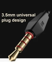 3.5毫米插頭有線耳機 - 黑色 - 查看 8