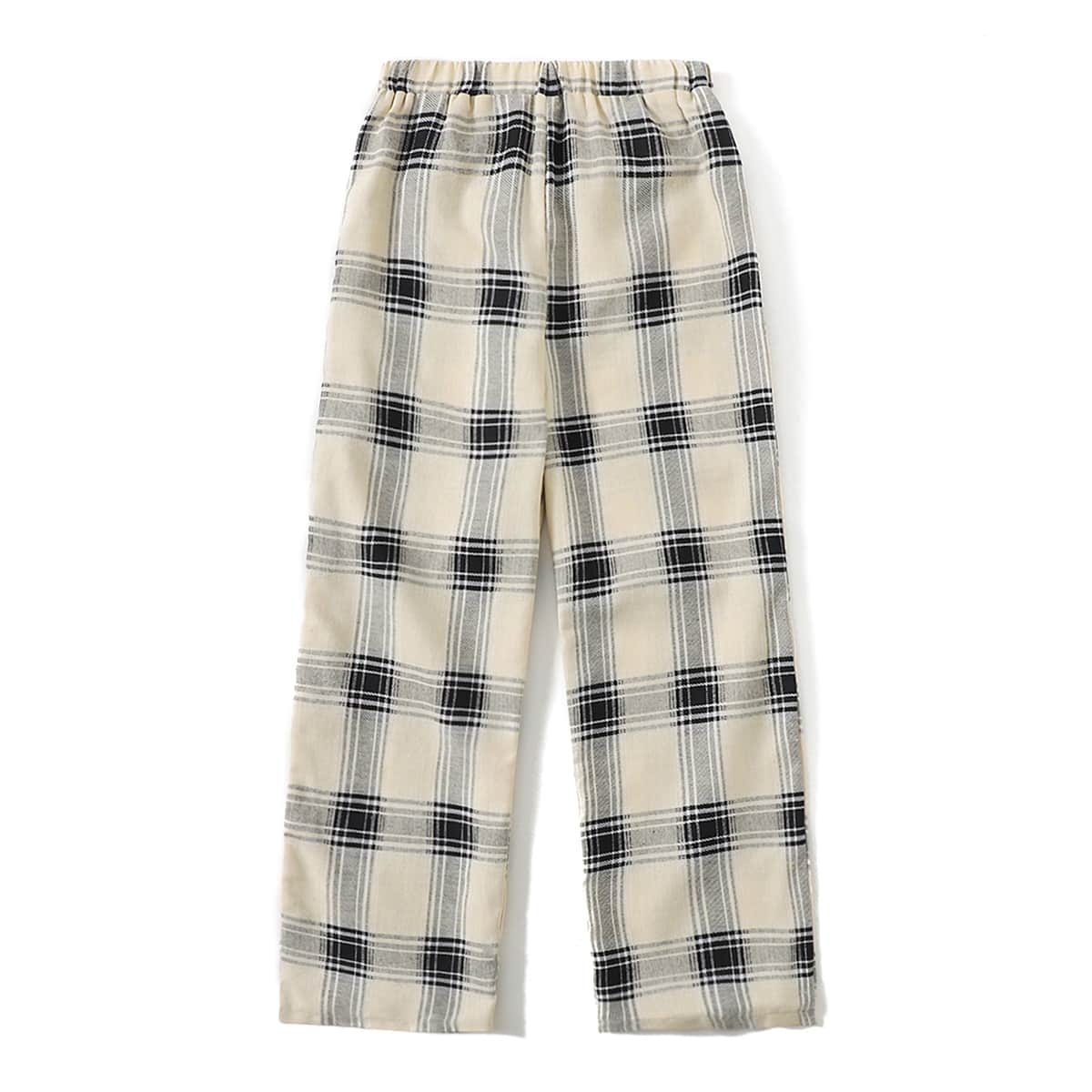 

Plaid Straight Leg Pants, Multicolor