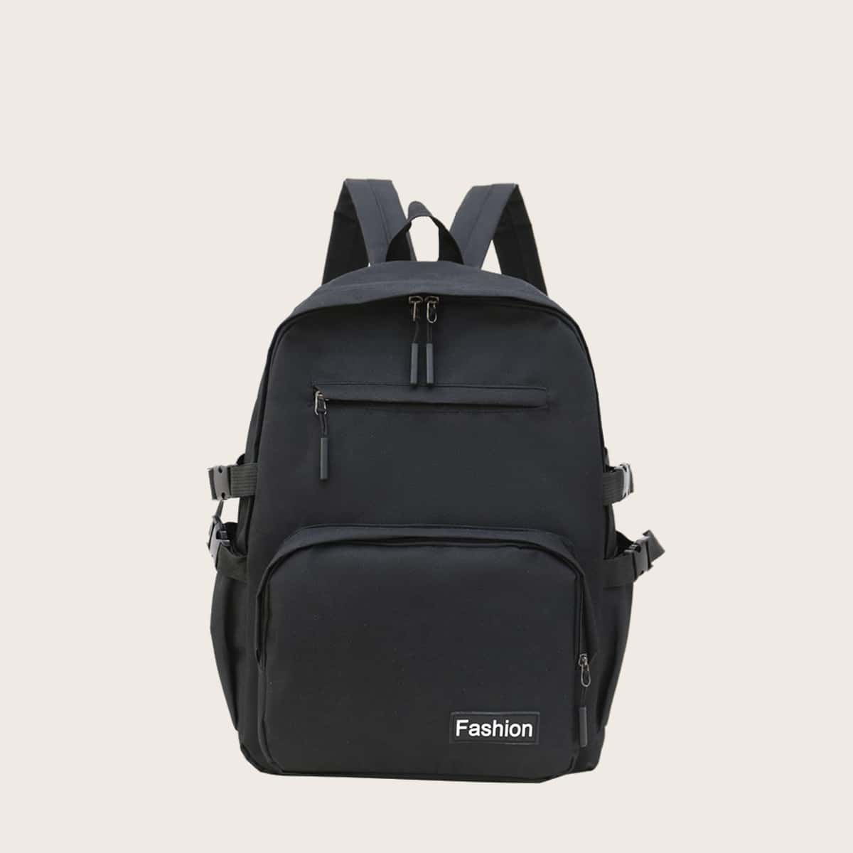 

Classic Zip-Front Backpack, Black