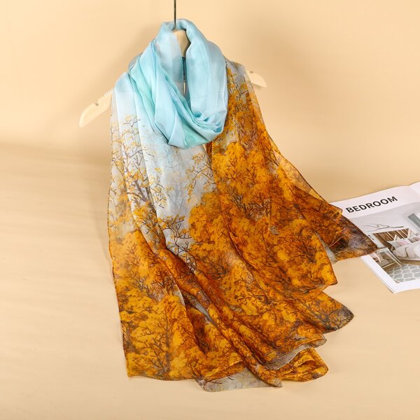 

Tree Print Scarf, Multicolor