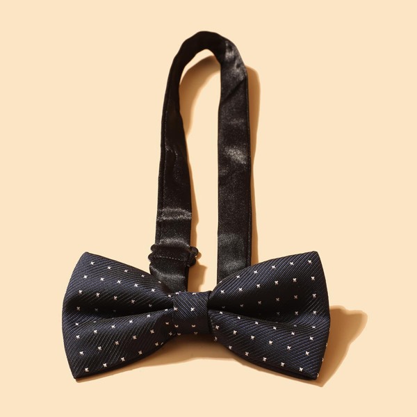 

Men Bow Knot Decor Tie, Navy blue