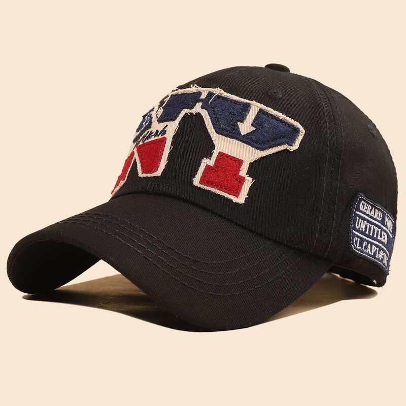 

Guys Letter Embroidery Baseball Cap, Black