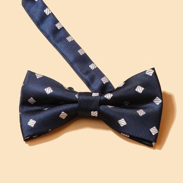 

Men Bow Knot Decor Tie, Navy blue