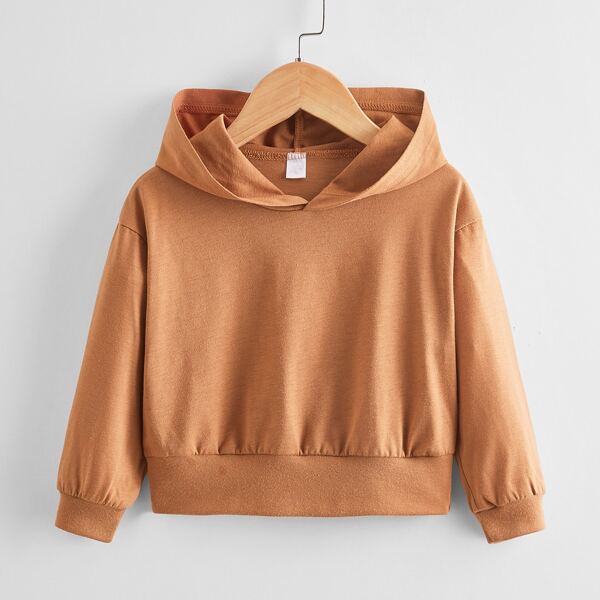 

Toddler Girls Solid Hoodie, Khaki
