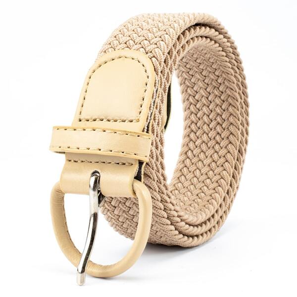 

Men Woven Belt, Beige