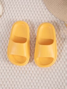 男孩極簡風格拖鞋 - 黃色 - 查看 3