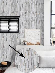 1pc Brick Pattern Wall Paper - Grey - View 4