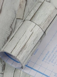 1pc Brick Pattern Wall Paper - Grey - View 5