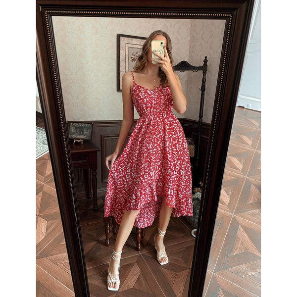 

Ditsy Floral Cami Dress, Red