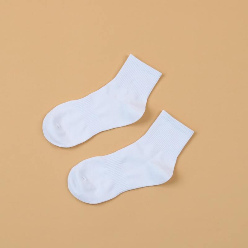 

Solid Crew Socks, White