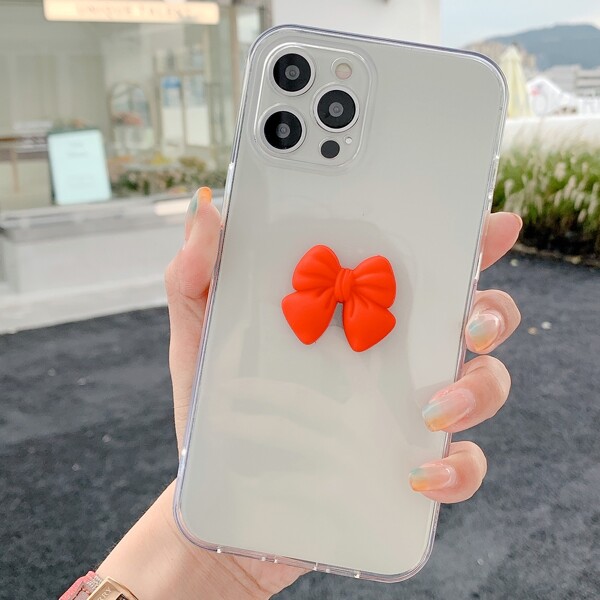 

Bowknot Decor Clear Phone Case