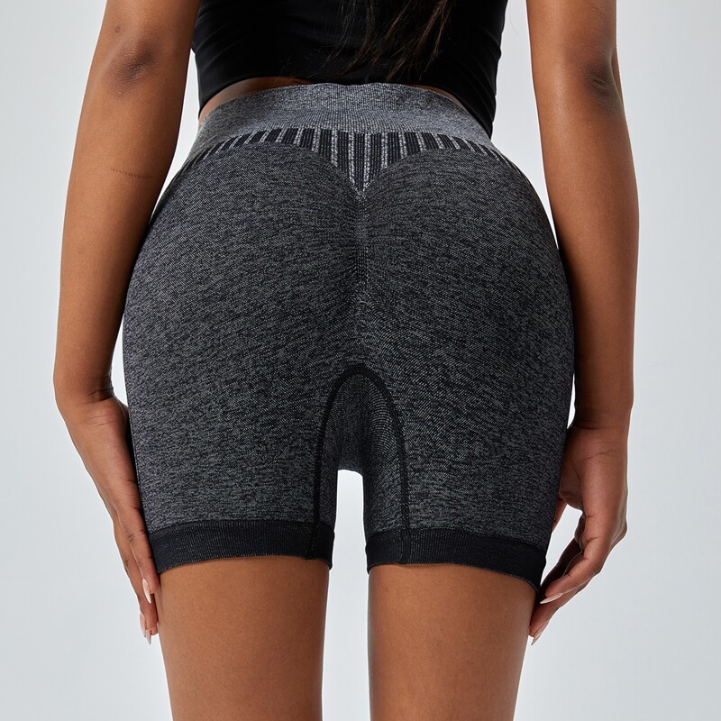 

Seamless High Stretch Scrunch Butt Sports Shorts, Dark grey