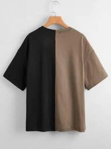 SHEIN EZwear 大碼卡通圖案落肩T恤