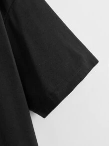 SHEIN EZwear 大碼卡通圖案落肩T恤